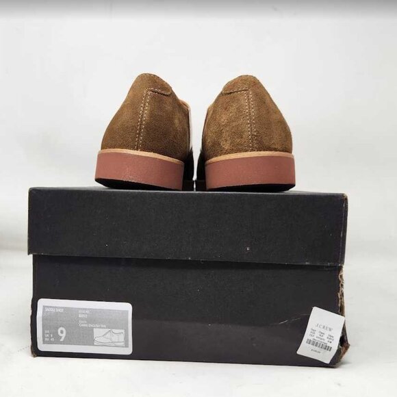 New men\'s 9 J Crew saddle shoes in leather and English suede oxfords Camel Tan main image 6